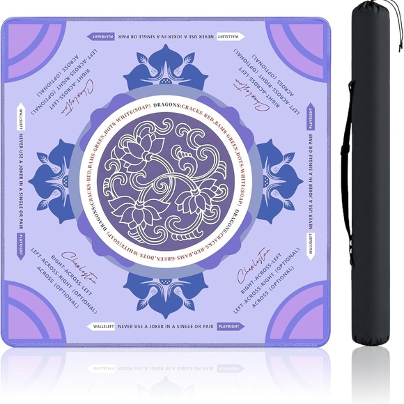 Mahjong Mat 31.5 x 31.5, Purple - Picture 1 of 7